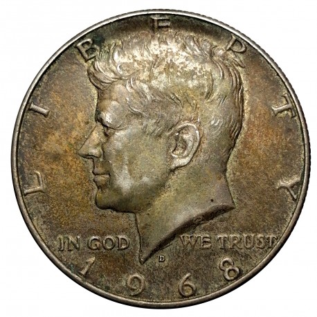 1968 D - 1/2 dollar, KENNEDY, USA (2)