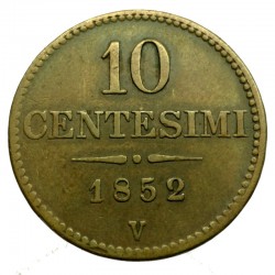 1852 V - 10 centesimi, František Jozef I. 1848 - 1916