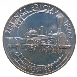 50 Kčs 1989, Železnice Břeclav - Brno, Československo
