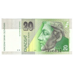 20 Sk 2001 J, bankovka, Slovenská republika, AU, 812