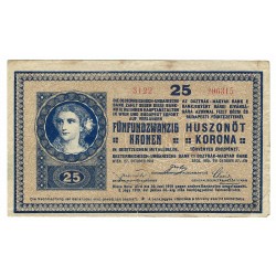 25 K- 1918, 3122, Rakúsko - Uhorsko, VG