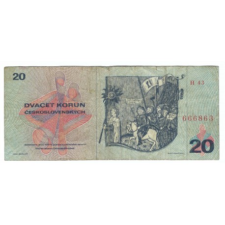 20 Kčs 1970, H 43, Československo, VG, 863
