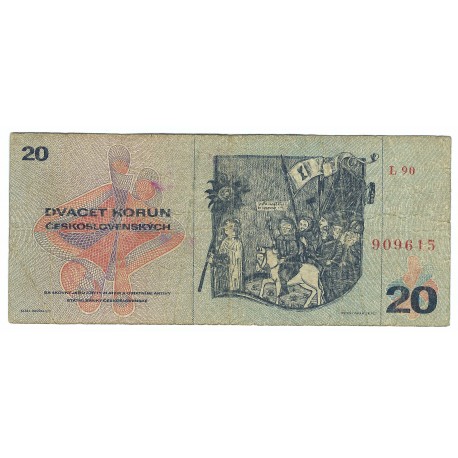 20 Kčs 1970, L 90, Československo, VG, 615
