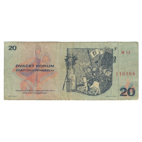 20 Kčs 1970, M 12, Československo, VG, 384