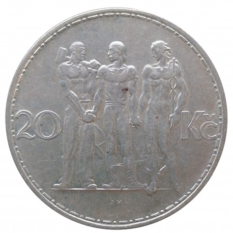 1933 - 20 koruna, J. Horejc, Československo 1918 - 1939