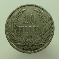 1893 K.B. - 10 fillér, František Jozef I. 1848 - 1916
