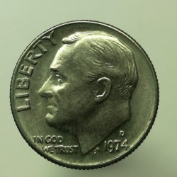 1974 D - 1 dime, USA
