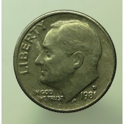 1981 D - 1 dime, USA