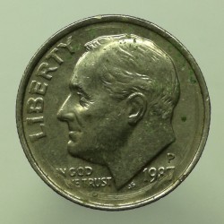 1987 P - 1 dime, USA