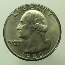 1980 D - 1/4 dollar, USA