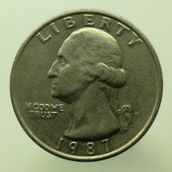 1987 P - 1/4 dollar, USA