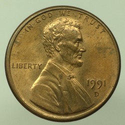 1991 D - 1 cent, USA