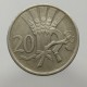 1921 - 20 halier, O. Španiel, Československo 1918 - 1939