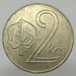 1991 a Kremnica - 2 koruna, Československo 1990 - 1992