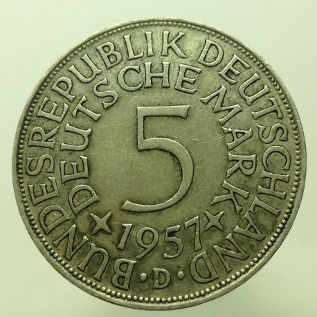 1957 D - 5 mark, Nemecko