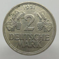 1951 G - 2 mark, Bundesrepublik Deutschland, Nemecko