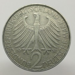 1957 F - 2 mark, M. Planck, Bundesrepublik Deutschland, Nemecko