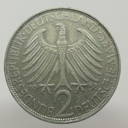 1958 F - 2 mark, M. Planck, Bundesrepublik Deutschland, Nemecko