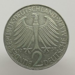 1958 G - 2 mark, M. Planck, Bundesrepublik Deutschland, Nemecko