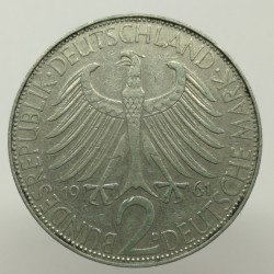 1961 D - 2 mark, M. Planck, Bundesrepublik Deutschland, Nemecko