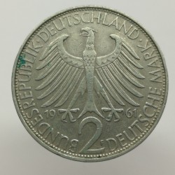 1961 F - 2 mark, M. Planck, Bundesrepublik Deutschland, Nemecko