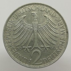 1966 D - 2 mark, M. Planck, Bundesrepublik Deutschland, Nemecko