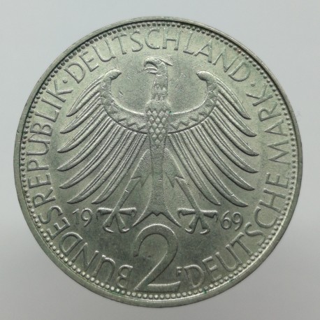 1969 F - 2 mark, M. Planck, Bundesrepublik Deutschland, Nemecko