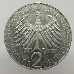 1971 J - 2 mark, M. Planck, Bundesrepublik Deutschland, Nemecko