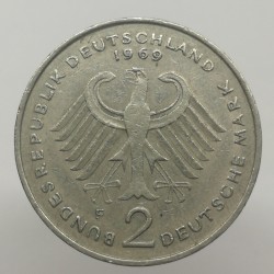 1969 F - 2 mark, K. Adenauer, Bundesrepublik Deutschland, Nemecko