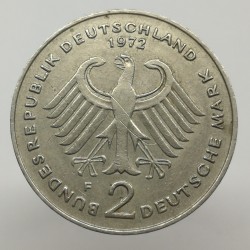 1972 F - 2 mark, T. Heuss, Bundesrepublik Deutschland, Nemecko