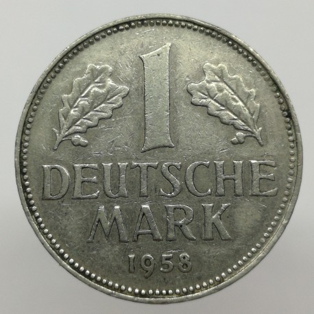 1958 G - 1 mark, Bundesrepublik Deutschland, Nemecko