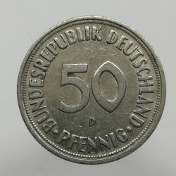 1950 D - 50 pfennig, Bundesrepublik Deutschland, Nemecko