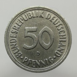 1966 D - 50 pfennig, Bundesrepublik Deutschland, Nemecko