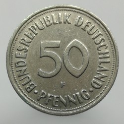 1967 F - 50 pfennig, Bundesrepublik Deutschland, Nemecko