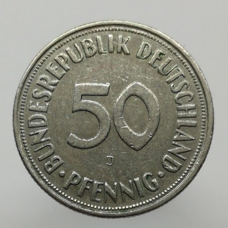 1968 J - 50 pfennig, Bundesrepublik Deutschland, Nemecko