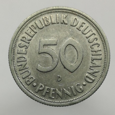 1969 D - 50 pfennig, Bundesrepublik Deutschland, Nemecko
