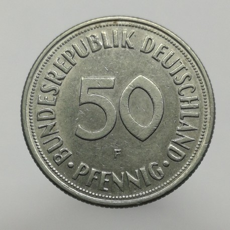 1969 F - 50 pfennig, Bundesrepublik Deutschland, Nemecko