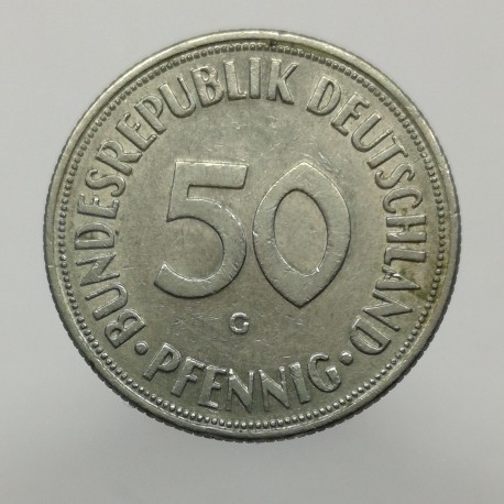 1969 G - 50 pfennig, Bundesrepublik Deutschland, Nemecko