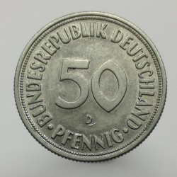 1970 D - 50 pfennig, Bundesrepublik Deutschland, Nemecko