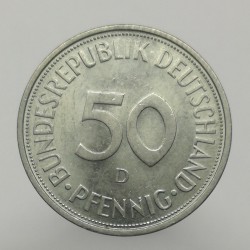 1974 D - 50 pfennig, Bundesrepublik Deutschland, Nemecko