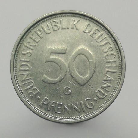 1974 G - 50 pfennig, Bundesrepublik Deutschland, Nemecko