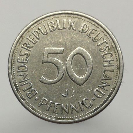1977 J - 50 pfennig, Bundesrepublik Deutschland, Nemecko