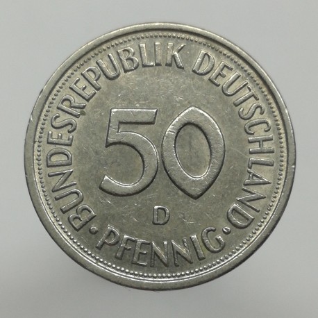 1978 D - 50 pfennig, Bundesrepublik Deutschland, Nemecko