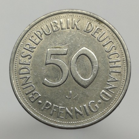 1981 J - 50 pfennig, Bundesrepublik Deutschland, Nemecko
