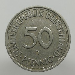 1983 D - 50 pfennig, Bundesrepublik Deutschland, Nemecko
