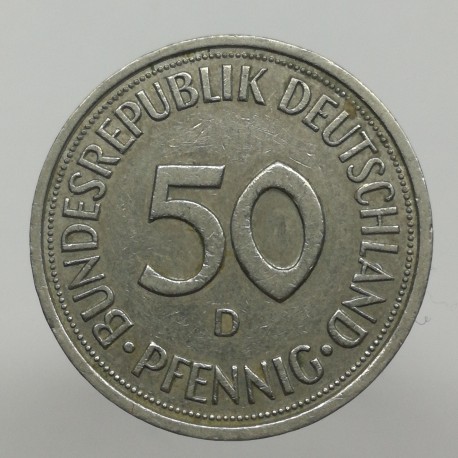 1983 D - 50 pfennig, Bundesrepublik Deutschland, Nemecko