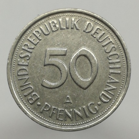 1990 A - 50 pfennig, Bundesrepublik Deutschland, Nemecko