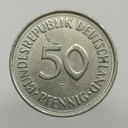 1990 F - 50 pfennig, Bundesrepublik Deutschland, Nemecko