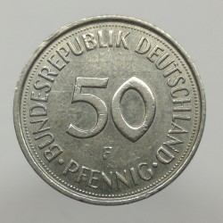 1991 F - 50 pfennig, Bundesrepublik Deutschland, Nemecko