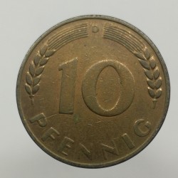 1949 D - 10 pfennig, Bundesrepublik Deutschland, Nemecko